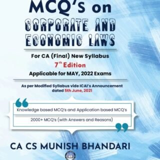 Bestword CA Final MCQs on Corporate and Economic Laws New Syllabus By Munish Bhandari Applicable for November May 2022 Exam