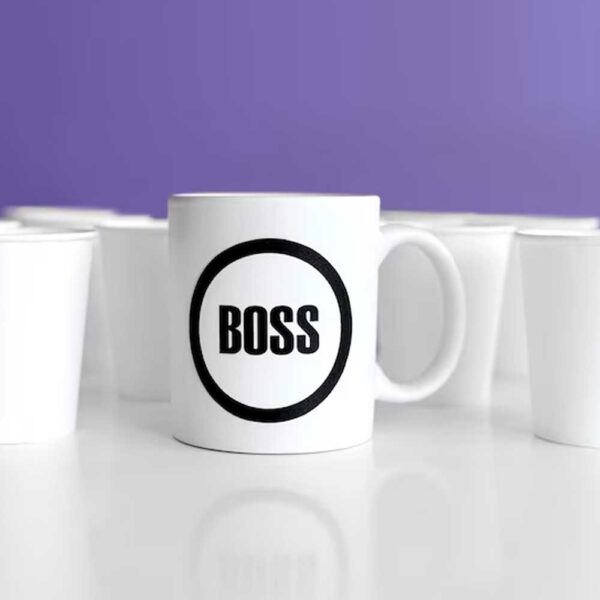 Boss White Mug – Create your Own Customize Coffee Mug